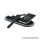 Wireless charger Forcell F-Energy Ellipse 3w1 Qi QC 15W compatible with Apple + cable USB C do USB A black