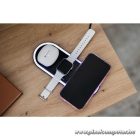 Wireless charger Forcell F-Energy Ellipse 3w1 Qi QC 15W compatible with Apple + cable USB C do USB A black