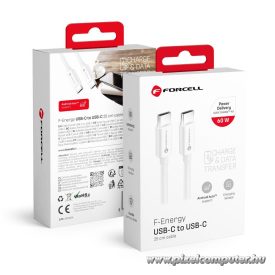   Forcell C338 USB-C – USB-C Kábel 60W 25cm – Quick Charge 4.0 és Power Delivery