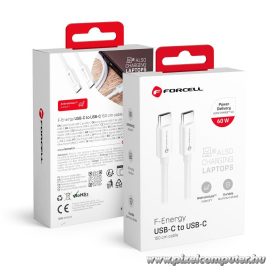   Cable USB C to USB C Forcell F-Energy QC4.0 PD 3A 60W 1,5 m C338 white