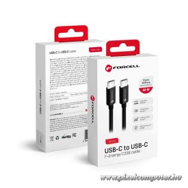   Forcell C338 USB-C – USB-C 60W gyorstöltő kábel – 25 cm, QC 4.0, PD