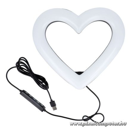 LED Ring Stream RGB lamp 10" with holder for mobile HEART + tripod JM26-10 black