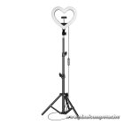 LED Ring Stream RGB lamp 10" with holder for mobile HEART + tripod JM26-10 black