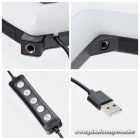 LED Ring Stream RGB lamp 10" with holder for mobile HEART + tripod JM26-10 black
