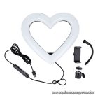 LED Ring Stream RGB lamp 10" with holder for mobile HEART + tripod JM26-10 black
