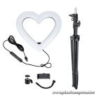 LED Ring Stream RGB lamp 10" with holder for mobile HEART + tripod JM26-10 black