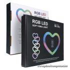 LED Ring Stream RGB lamp 10" with holder for mobile HEART + tripod JM26-10 black