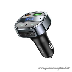   HOCO E70 FM Transzmitter Autós Töltő – 48W Teljesítmény, PD 30W + QC 3.0