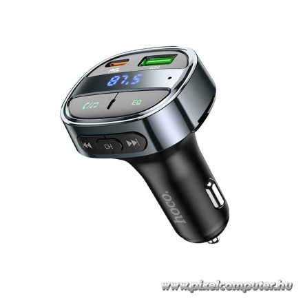 HOCO E70 FM Transzmitter Autós Töltő – 48W Teljesítmény, PD 30W + QC 3.0