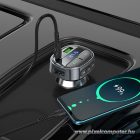 HOCO E70 FM Transzmitter Autós Töltő – 48W Teljesítmény, PD 30W + QC 3.0