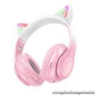 Hoco W42 Cat Ear vezeték nélküli fejhallgató – Cherry Blossom, világító macskafül dizájn