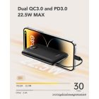 Powerbank Veger C11 (W1170) PD QC3.0 2A 22,5W 10000 mAh with built-in cables USB C / Lightning black