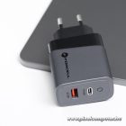 Phone charger Forcell F-Energy GaN USB C + USB A QC4.0 PD 4A 45W VT-39 gray