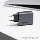 Phone charger Forcell F-Energy GaN 2 x USB C + USB A QC4.0 PD 4A 65W VT-42B gray