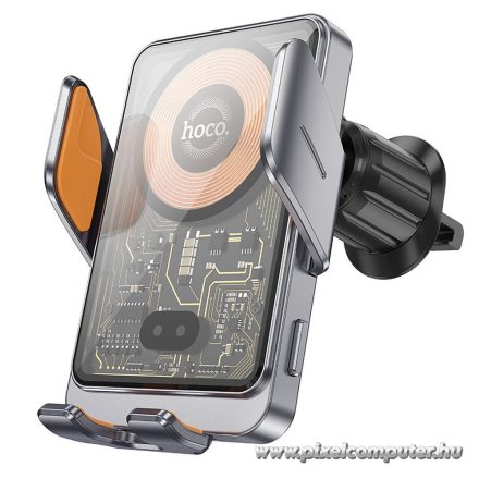 Wireless car phone holder Hoco 15 W air vent HW7 gray