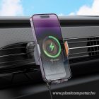 Wireless car phone holder Hoco 15 W air vent HW7 gray