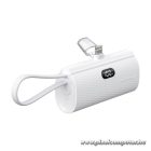 Powerbank Forcell F-Energy Power Plug F5K3 PD 20W 5000 mAh with built-in connector Lightning white
