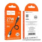 HOCO USB-A – USB-C 27W gyorstöltő kábel – 25 cm, Power Delivery