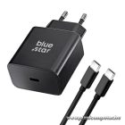 Phone charger Blue Star USB C QC4.0 PD 3A 25W + cable USB C to USB C TFB-TC-25WPD black