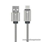 Cable USB A to USB C Forcell F-Energy QC3.0 66W Metal 1 m C234 silver