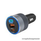 Car charger Forcell F-Energy Alu 2 x USB C + USB A QC4.0 PD SFC2.0 4,5A 65W gray