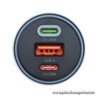 Car charger Forcell F-Energy Alu 2 x USB C + USB A QC4.0 PD SFC2.0 4,5A 65W gray