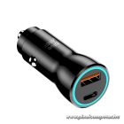 Blue Star autós töltő USB-C (25 W) + USB-A (18 W) – Kétportos gyorstöltés Power Delivery és Quick Charge támogatással