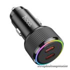 Car charger Hoco 2 x USB C QC PD 50W NZ14B black