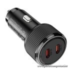 Car charger Hoco 2 x USB C QC PD 50W NZ14B black