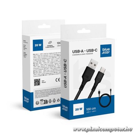 Blue Star USB-A – USB-C kábel 1 m – 3A töltés és adatátvitel