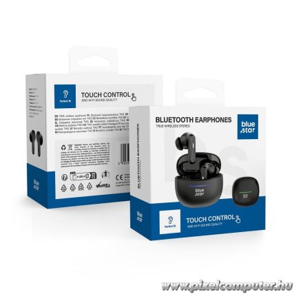 BLUE STAR TWS BK44 Vezeték Nélküli Fülhallgató – Bluetooth 5.4, IPX4, LED Töltöttségjelző