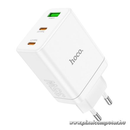 Phone charger Hoco 2 x USB C + USB A QC3.0 PD 3A 35W N33 white