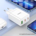 Phone charger Hoco 2 x USB C + USB A QC3.0 PD 3A 35W N33 white