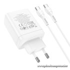 Phone charger Hoco 2 x USB C + USB A QC3.0 PD 3A 35W + cable USB C to USB C N33 white