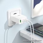 Phone charger Hoco 2 x USB C + USB A QC3.0 PD 3A 35W + cable USB C to USB C N33 white