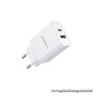 Phone charger VEGER USB A + Typ C PD QC3.0 3A 30W VLS302U white