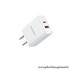 Phone charger VEGER USB A + Typ C PD QC3.0 3A 30W VLS302U white