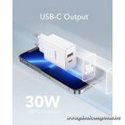 Phone charger VEGER USB A + Typ C PD QC3.0 3A 30W VLS302U white