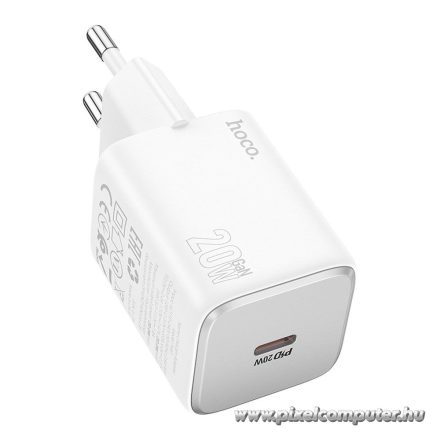HOCO N40 hálózati töltő – 20W PD gyorstöltés, USB-C, EU csatlakozó