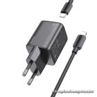 HOCO N40 20W PD Hálózati Töltő + USB-C – Lightning Kábel 1m – Gyors Töltés EU Csatlakozóval