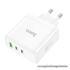 Phone charger Hoco 2 x USB C + USB A GaN QC PD 65W N30 white
