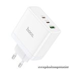 Phone charger Hoco 2 x USB C + USB A GaN QC PD 65W N30 white