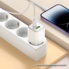 Hoco N41 GaN hálózati gyorstöltő USB-C (20W) + USB-A (18W) – Kétportos, PD és QC 3.0 támogatással (EU)