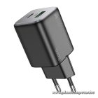 HOCO N41 GaN hálózati töltő – USB-C 20W + USB-A 18W, PD / QC / PPS