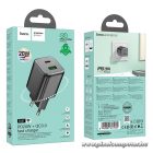 HOCO N41 GaN hálózati töltő – USB-C 20W + USB-A 18W, PD / QC / PPS