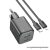 Hoco N41 GaN hálózati gyorstöltő – 20W USB-C + 18W USB-A, USB-C–Lightning kábellel