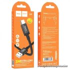 HOCO X91 USB-A – USB-C Kábel 3m 3A – Fonott Kivitel, 480 Mb/s Adatátvitel