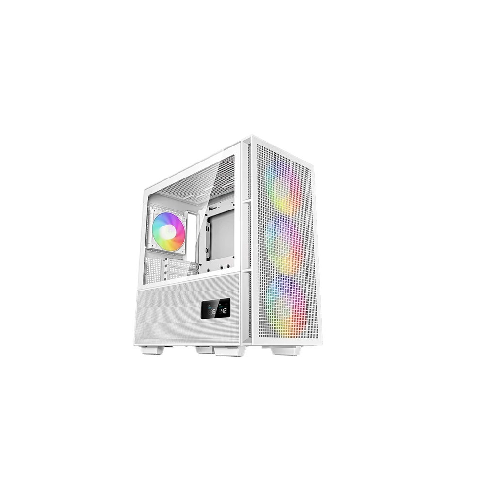 DeepCool Számítógépház - CH560 DIGITAL WH (fehér, 3x14cm + 1x12 venti, Mini-ITX / Micro-ATX / ATX / E-ATX, 2xUSB3.0)