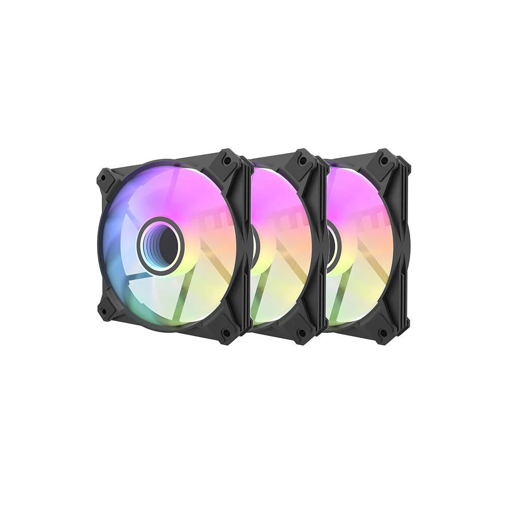 Darkflash INF8 ARGB számítógépes ventilátor 3 az 1-ben szett, 120x120 (fekete)