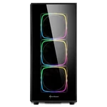 Kép 2/7 - Sharkoon Számítógépház - TG6 RGB (fekete; ATX,mATX; alsó táp; 4x120mm v.; 2xUSB3.0, 2xUSB2.0, I/O)